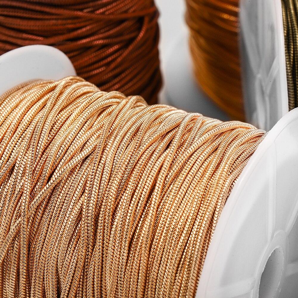 2 м/лот 1,2-1,6 мм золотые металлические медные цепочки в виде змеи для DIY мужские и женские ожерелья фурнитура для изготовления ювелирных изделий аксессуары аксессуары