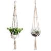 Hand-weaved Hanging Plant Flower Pot Holder Basket Cotton Rope Bonsai Hanger