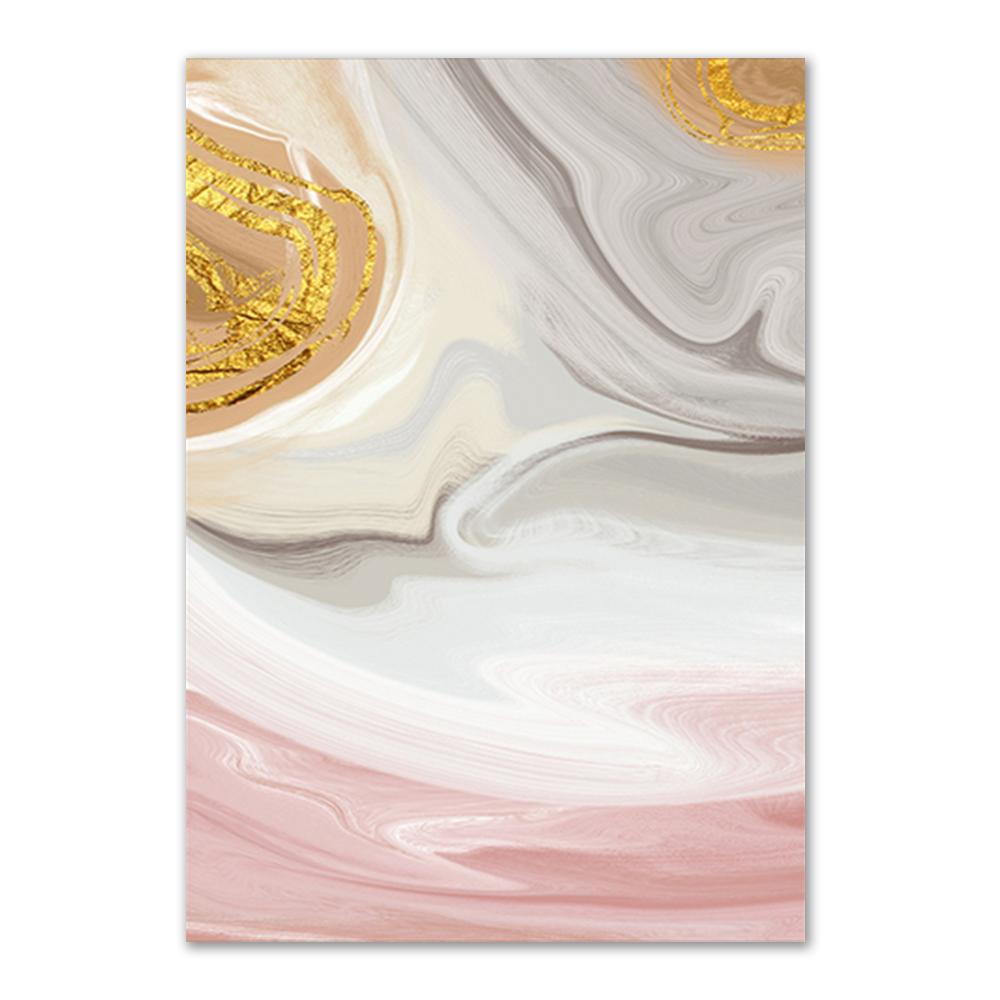 Абстрактная золотая фольга, современные линии, розовый холст, художественные картины для гостиной, спальни, постеры и принты, настенный постер, домашний декор