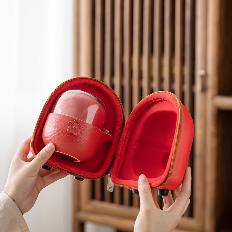 Japanese Ceramic Travel Tea Set - 1 Pot, 2 Cups, Fair Cup