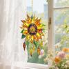 2D Flat Sunflower Acrylic Printing Window Decoration Garden Home Window Decoration Flat Pendant