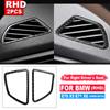 2pcs Real Carbon Fiber Car Central Dashboard Air Conditioning Outlet Frame Sticker For BMW X5 E70 X6 E71 2008-2013