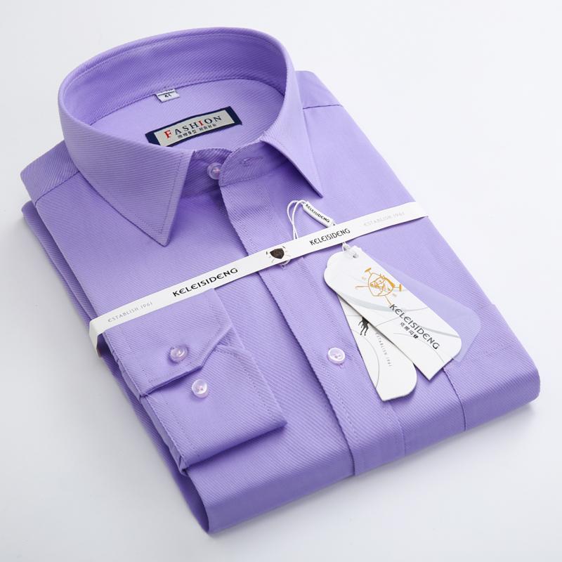 Формальная однотонная рабочая рубашка из твила с длинными рукавами, стандартного кроя, отличная офисная мужская рабочая рубашка