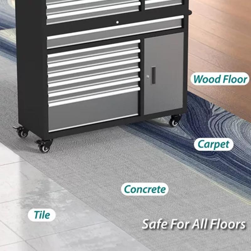 4 шт. Бесшумные колеса с двойными роликами, Двойные шариковые подшипники, Черные поворотные с тормозом, Колеса для тележки 1,5" - 2"