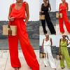 European & American Spring/Summer Sleeveless Pocket Jumpsuit - Casual Loose Women's Sling Jumpsuit
