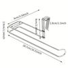 Держатель для бумажных полотенец из нержавеющей стали, настенный, без сверления, для кухни, ванной комнаты, органайзер для туалетной бумаги, аксессуары для ванной комнаты
