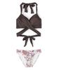 Swimwear Bikini Set Made with Standard Suitable for Large Breasts Such As GHI Cups Swimsuit Brown [Sanai Paradise] Wacoal's Cup, [Glamorous Fit]