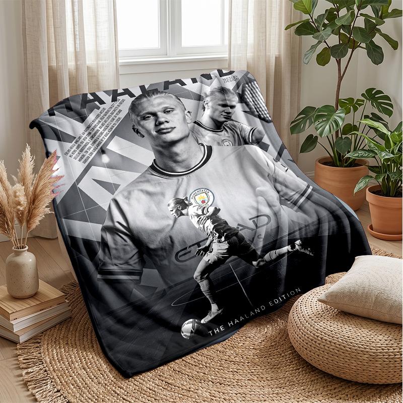 Erling Haaland Soft Flannel Fleece Blanket Lightweight Cozy Warm Throw Blanket For Sofa Bed Home Decor
