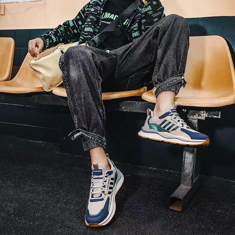 Мужская спортивная обувь Сетчатая дышащая повседневная обувь Модные кроссовки Воздушная амортизация Атлетическая беговая обувь Мужские тренировочные туфли для тенниса