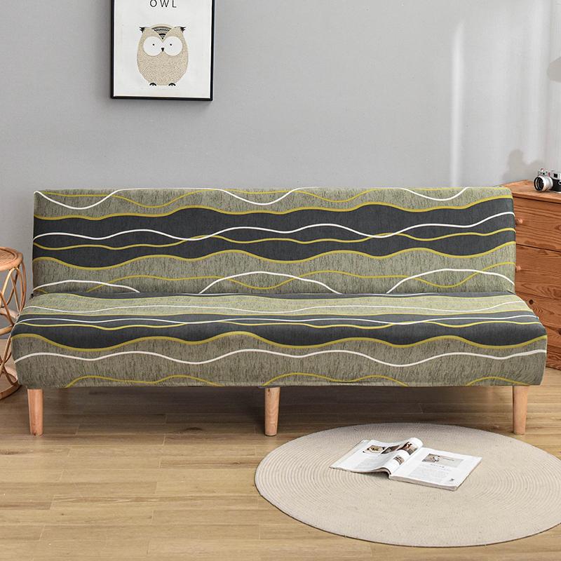 Чехол на футон без рукавов с цветочным принтом, эластичный чехол на диван-кровать, защитник мебели без подлокотников с эластичным низом, 1 шт.