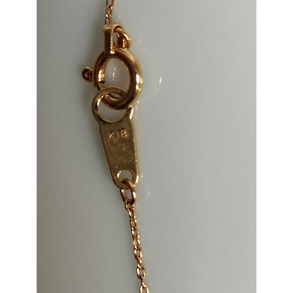 Used VA Vendome Aoyama K18 Pink Gold Heart Diamond Necklace