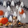 24 Pcs Halloween Ghost Decorations White Gauze Ghost Hanging Ornaments Small Hanging