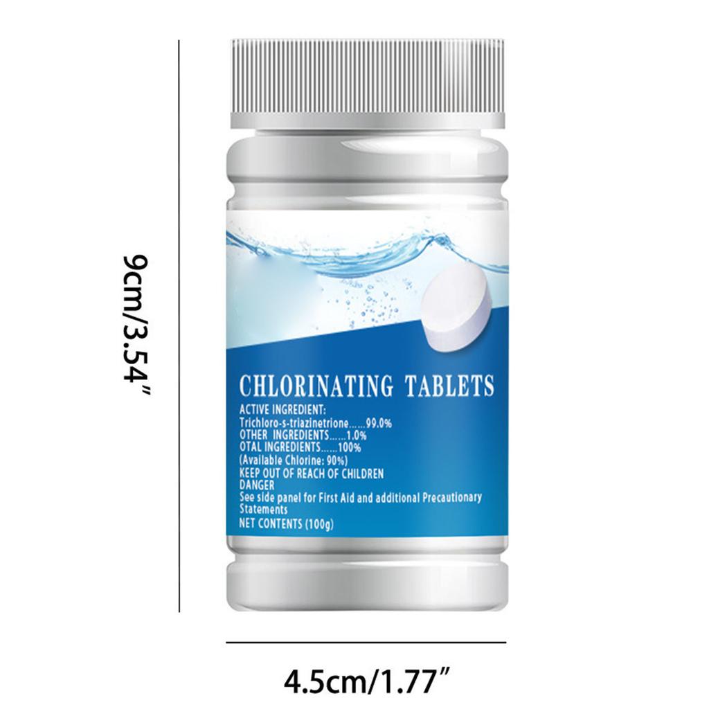 Хлорирующие таблетки для бассейнов Эффективные таблетки для очистки бассейна 100 г для очистки и дезинфекции воды