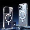 Красный чехол с магнитом и прозрачной задней крышкой для iPhone 15/16/17 Pro Max