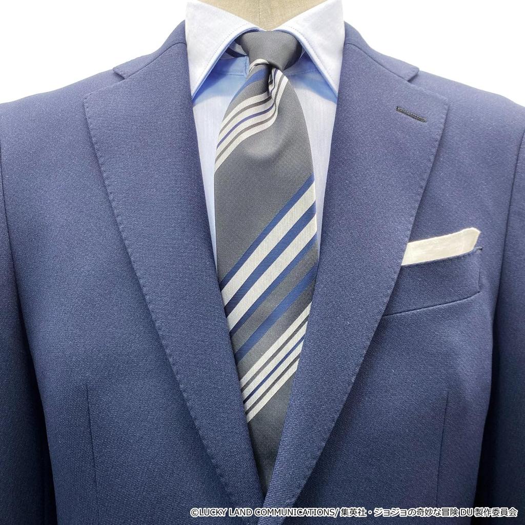 Florence Spec JoJo's Bizarre Adventure Part 4 Necktie, Okuyasu Nijimura JJN000006-006, Gray 1, Standard Size