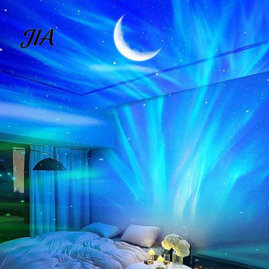 Night Light with Projector Moon Projection Bluetooth-compatible Speaker, USB Aurora Desktop Ambient Lamp Lamp, for Bedroom Ceiling Decoration