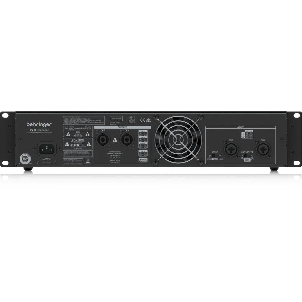 Behringer Power Amplifier Up To 2 X 1500W Class D Design SmartSense Speaker Impedance Correction NX3000