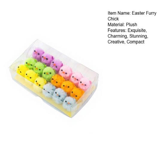 Мини Плюшевые Пасхальные Цыплята Пушистые Искусственные Помпоны Цыплята Миниатюрные Фигурки Сельскохозяйственных Животных для Праздничных Сувениров, DIY Поделок, Украшения Стола