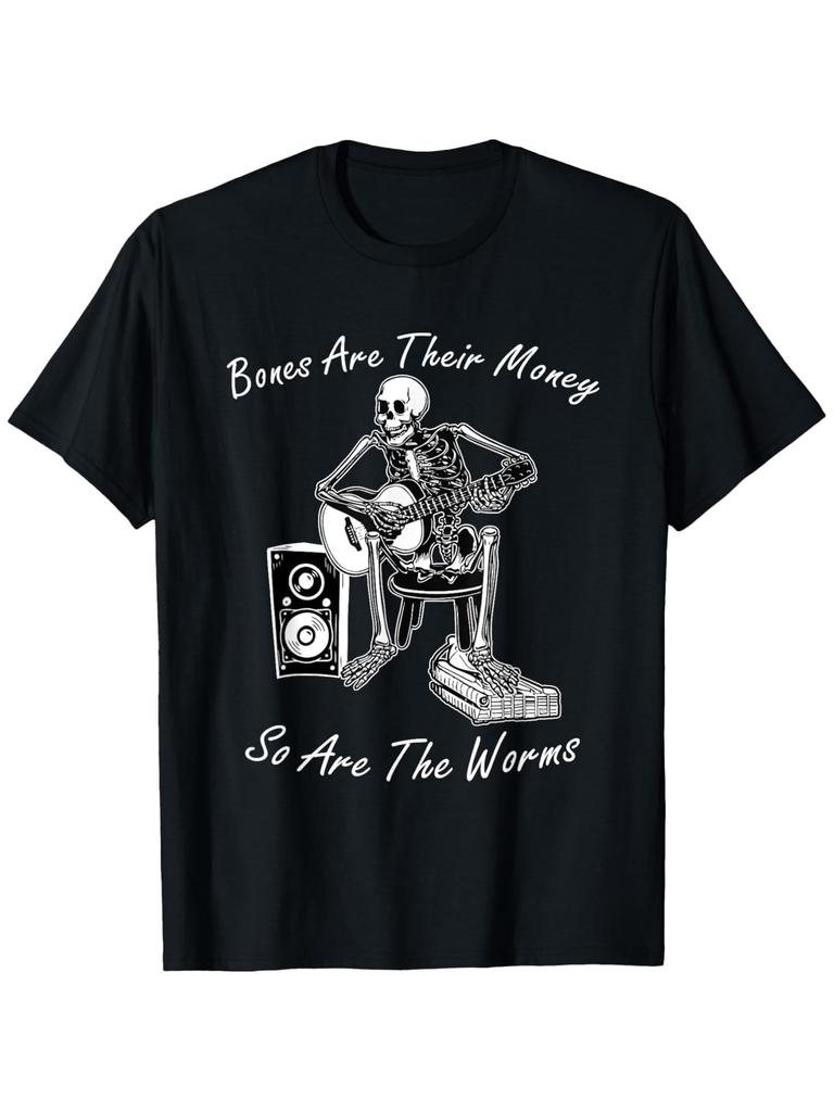 Skeleton Playing Guitar Music Lover T-shirt