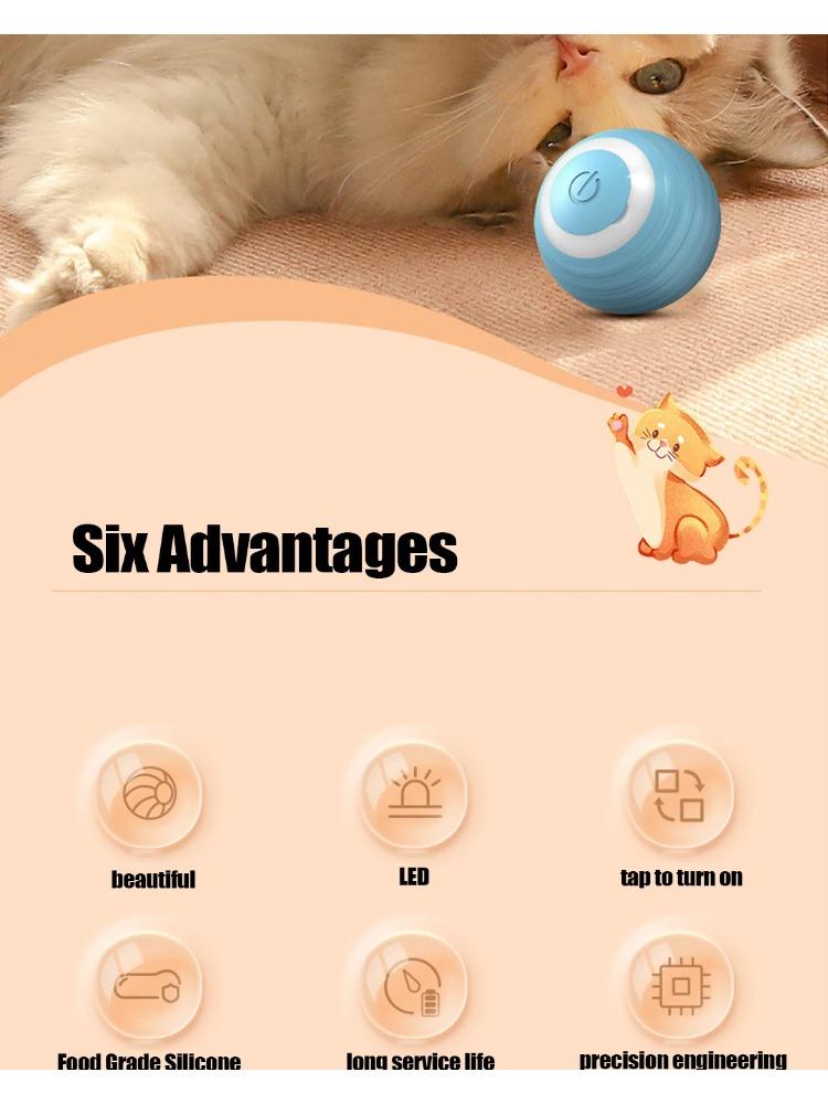 Интерактивный мяч для кошек, умные игрушки для кошек, электронная интерактивная игрушка для кошек, волшебный шар, электронная интерактивная игрушка для кошек, аксессуары для игр для кошек