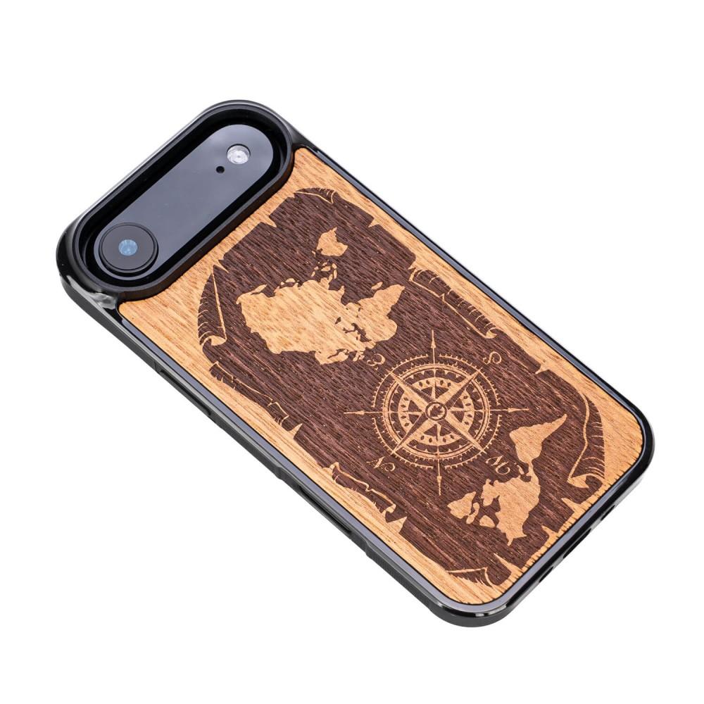 Bewood Wooden Case for iPhone 17 Air, Wind Rose, Merbau
