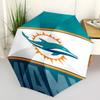 Автоматический зонт с принтом логотипа Miami Dolphins, 8 спиц, железный каркас, пластиковая ручка, подходит для путешествий на открытом воздухе и на каждый день, идеальный подарок