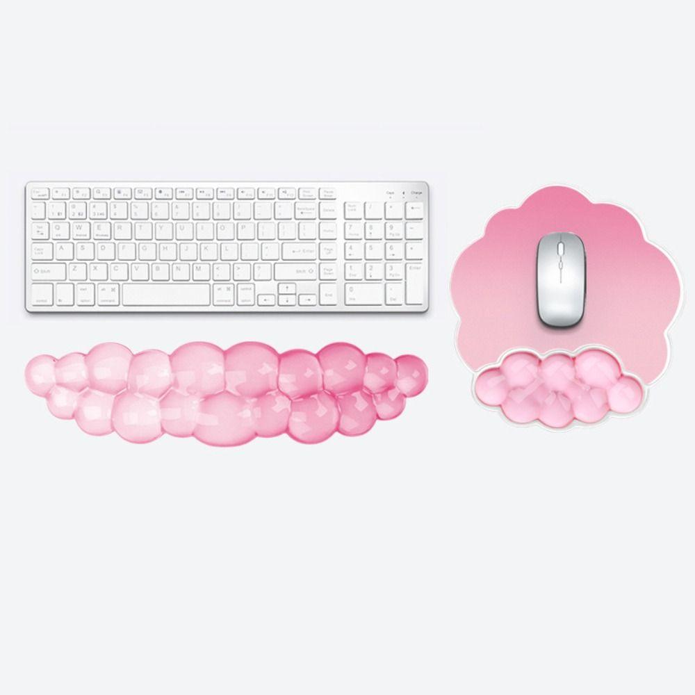 Gradient Silicone Wrist Support Transparent Keyboard Wrist Pad Wrist Rest Mouse Pad Office