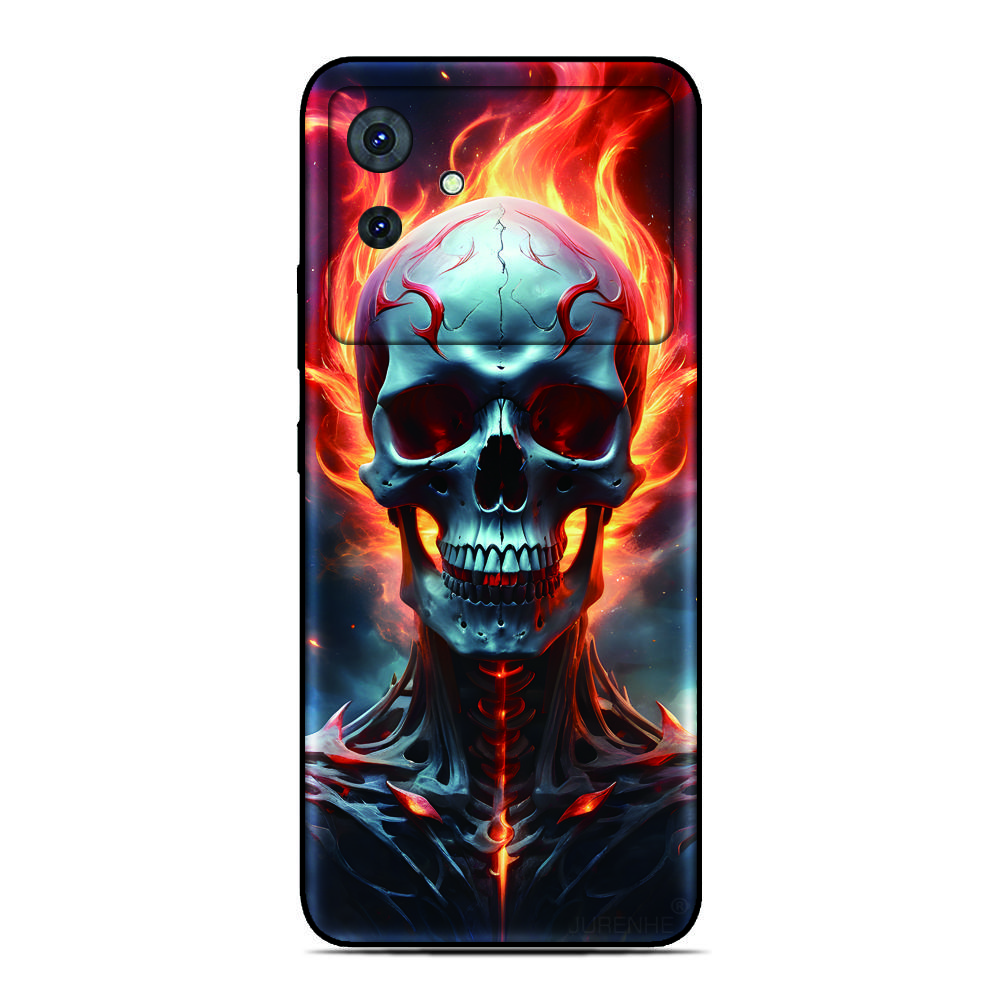 Flame Skull Phone Case For Blackview Wave 9C 8C 6C Shark 9 Color 8 Oscal C80 C70 C60 C30 C20 Pro Flat 2 1C 2C Tiger 13 12 Cover