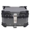 25L Motorcycle Top Case with Security Lock Waterproofing Aluminum Alloy Quick Release Trunk Top Box for Helmet Luggage