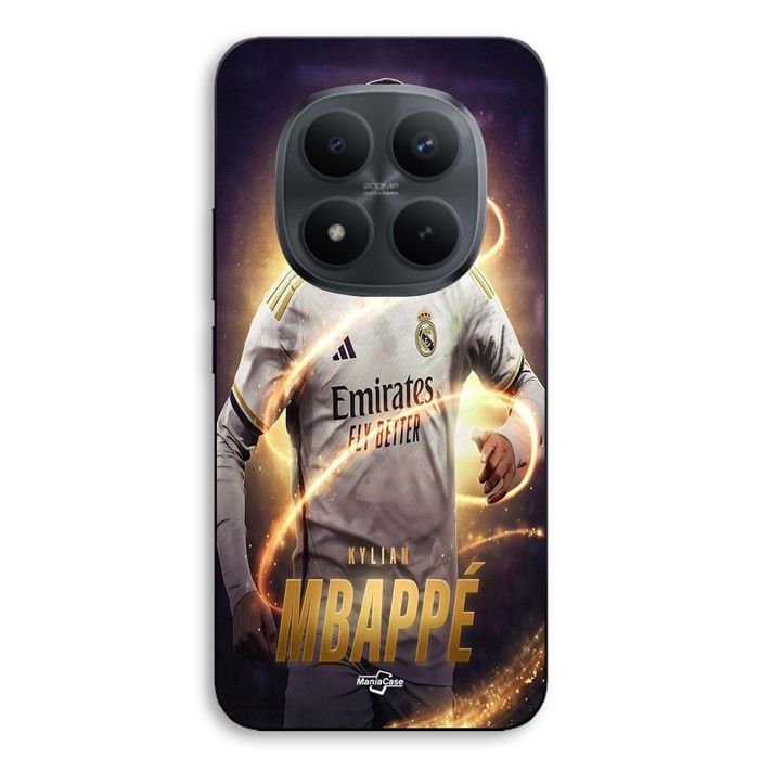 Coque de téléphone - MANIACASE - Xiaomi Redmi Note 15 Pro Plus 5G - Silicone TPU - Noir - Kylian Mbappé Real Madrid