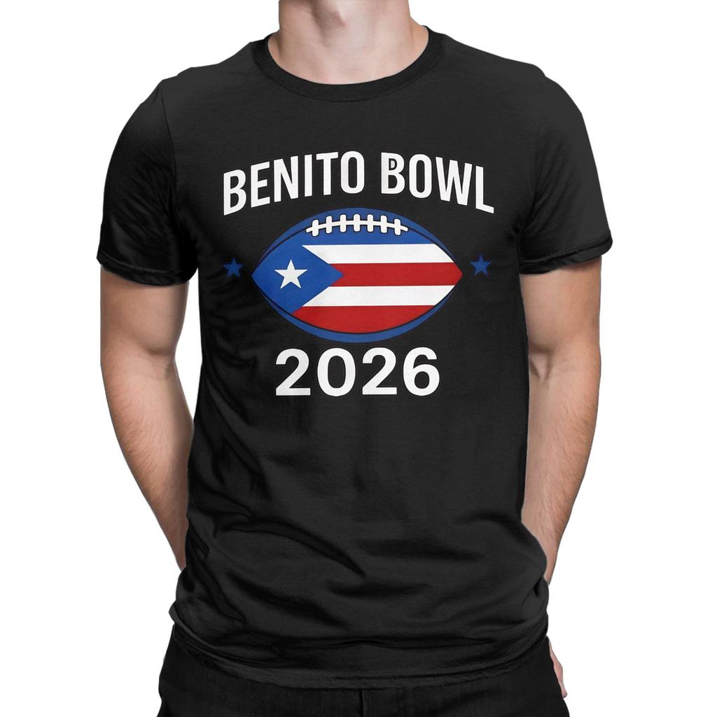 Mens Womens Benito Bowl Puerto Rican Bad Bunny halftime show 2026 T Shirt Pure Cotton Graphic T-Shirt Clothing Outfits