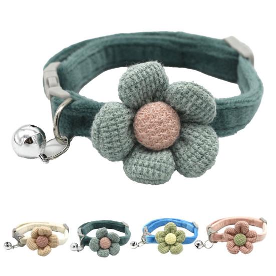 Ошейник для домашних животных с мультяшным цветком, праздничный наряд, нежный для кожи, красивый котенок, собака