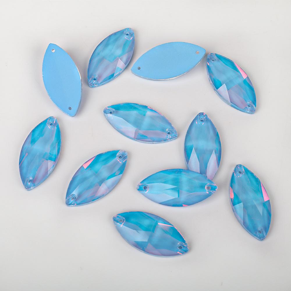 Лошадиный глаз неоновый флуоресцентный мокко протеиновый стеклянный ручной шовный станок, двойное отверстие для страз, плоскодонное сверло Diy аксессуары Материал Упаковка