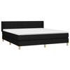 Maison Exclusive - Sommier à lattes de lit avec matelas Noir 160x200 cm Tissu