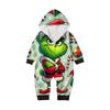 Домашняя одежда для родителей и детей с капюшоном и застежкой-молнией с принтом «Рождество»