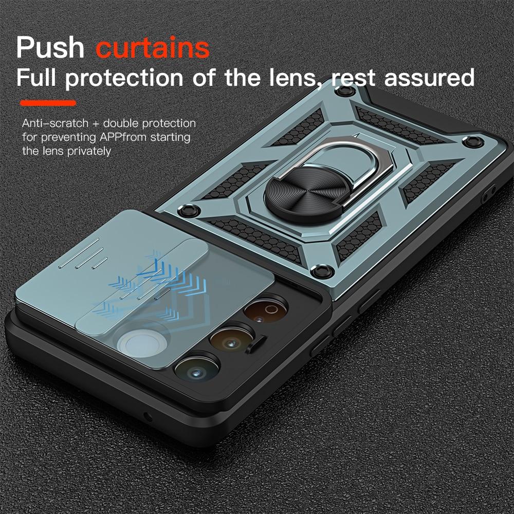 KEYSION Противоударный защитный чехол для VIVO V27 5G V27e V25e, защитное кольцо для объектива камеры, чехол-подставка для телефона для VIVO Y36 5G Y35