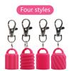 Practical Silicone Keychain Cap lip gloss accessories Portable Durable Holder Keychain Compatible For  Lipstick Storage Cap