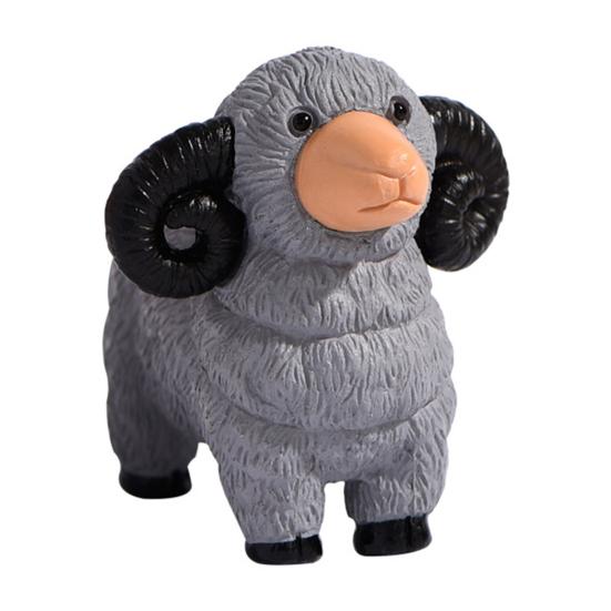 Фигурка животного, милое мини-милое выражение, сделай сам, литье под давлением, настольное животное, овца, орнамент, принадлежности для кукольного домика
