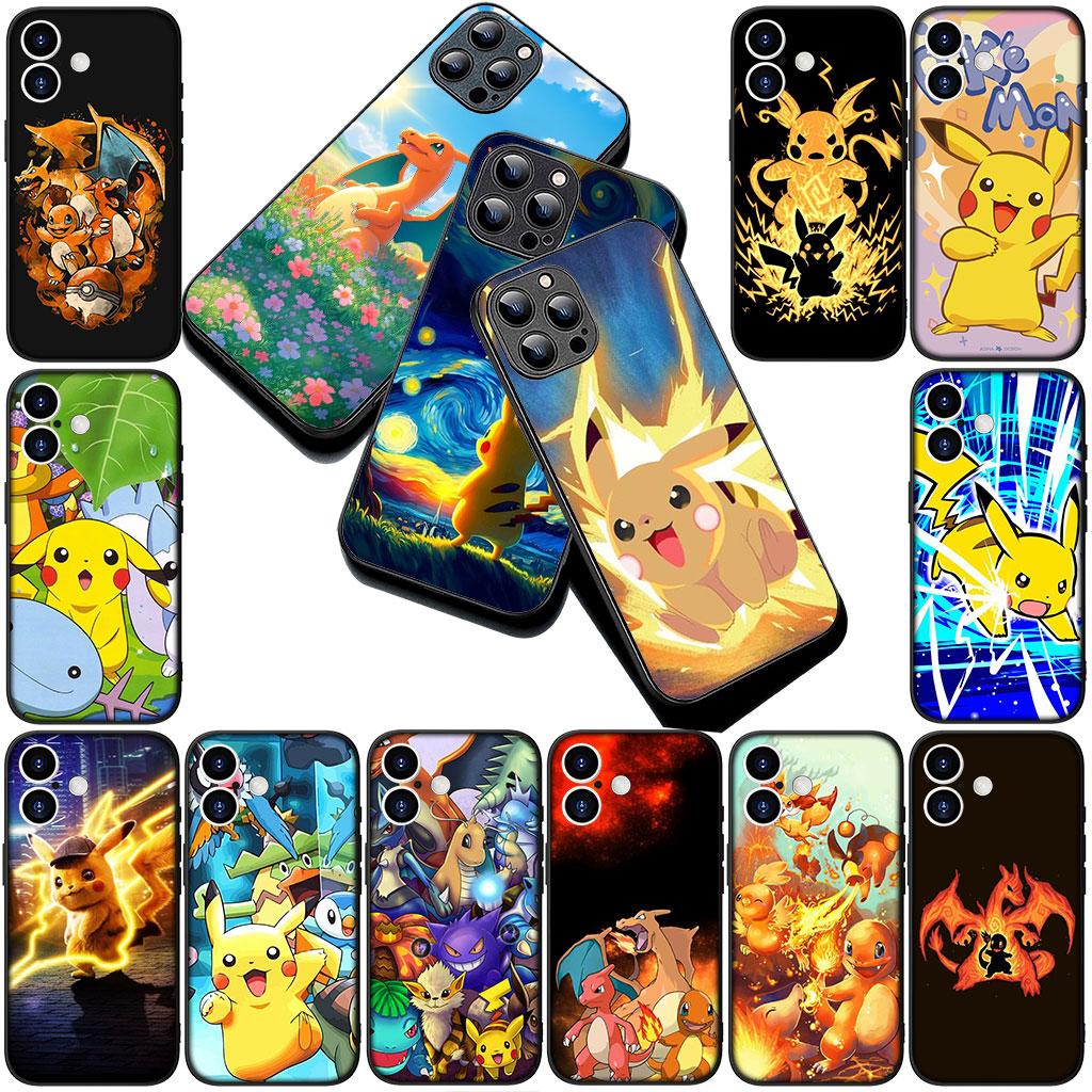 Чехол для телефона P-Pokemons Charmander P-Pikachus для Samsung Galaxy S25 S24 S23 FE Ultra Plus S7 Edge S25+ S23+ A56 5G Мягкий чехол