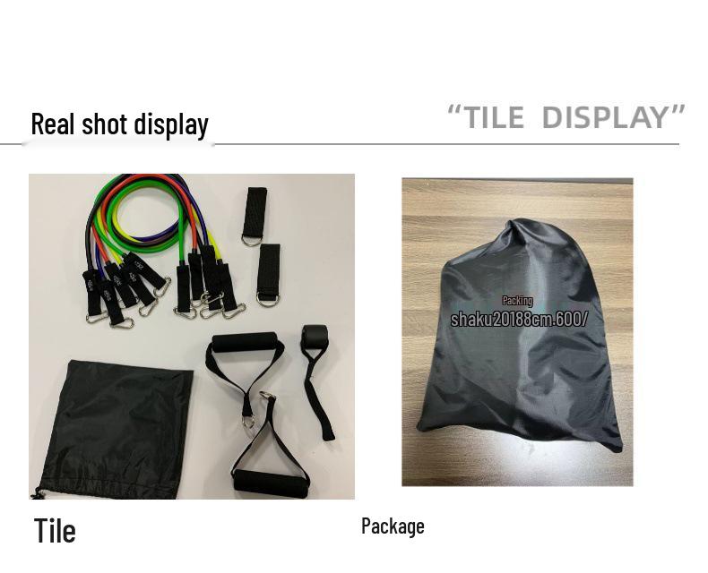 P90X 11-Piece Latex Resistance Bands Set for Fitness Training