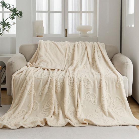 3D Butterfly Baby Blanket Double-Sided Flannel Soft Throw Blanket Fluffy Infant Toddler Newborn Receiving Blanket Crib Stroller Use Baby Shower Gift