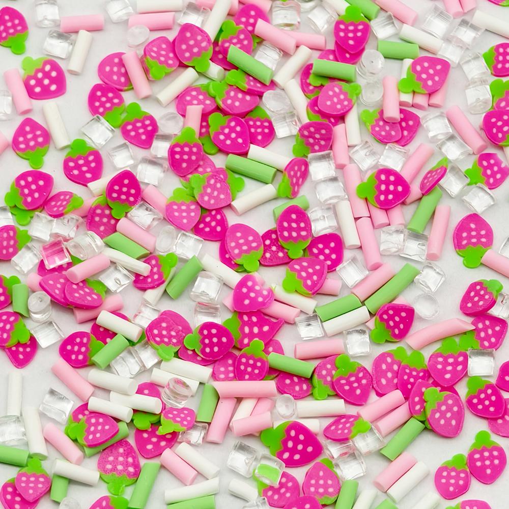 1kg Mixed Polymer Clay Nail Art Slices Coconut Trees Flowers Pandas Frogs for Party Festival Accessories High Craft Supplies