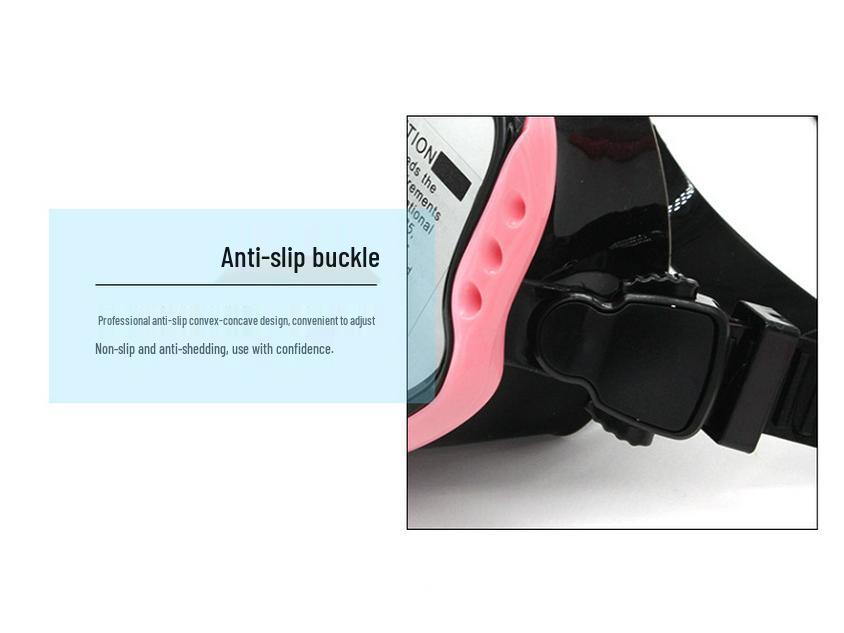 Snorkeling & Diving Set: Large Frame Silicone Mask and Snorkel for Men and Women