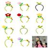 Bean Sprout Flowers Headband Cartoon Plush Flower Hair Hoop Cute   Daily