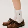 DEPOUND Mercerized Cotton Logo Socks - Ivory