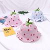 Strawberry Printed Baby Hat Summer Bucket Cap Outdoor Beach Panama Cap Kids Sun Hat