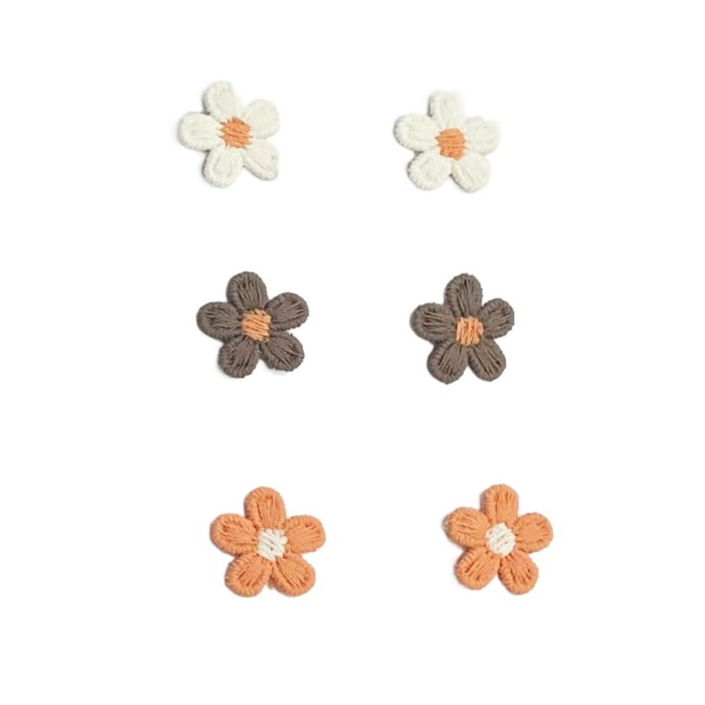 Colorful Flower Shaped Sewing Accessories DIY Handmade Crafts Appliques Patches Headwear Badge