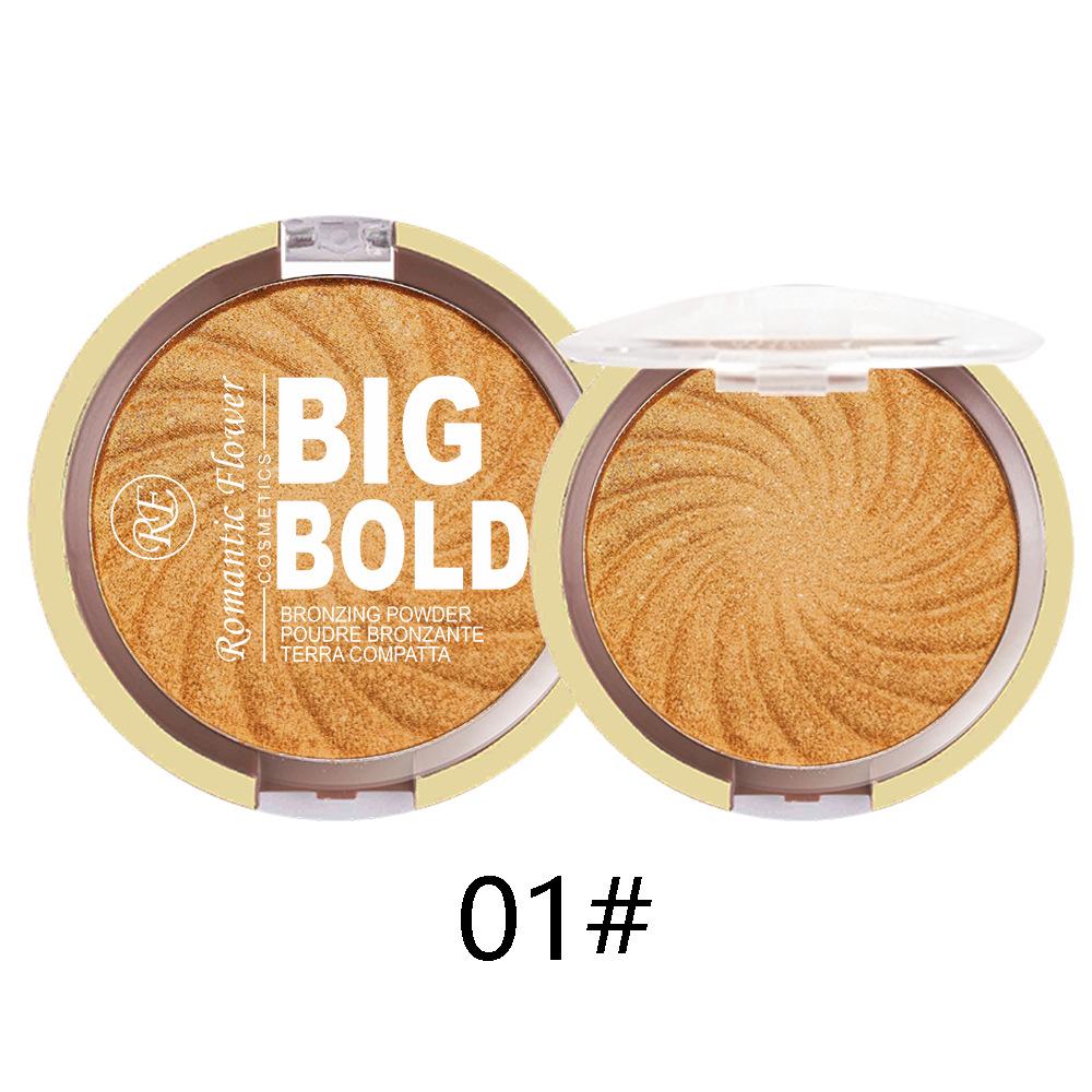 3-х цветная пудра, осветляющая лицо, прессованная пудра бронзового цвета, водостойкая и глянцевая косметика