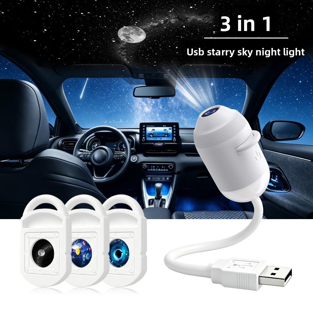 USB Starry Sky Projector Light Adjustable-Angle Car Ambient Light,Decorative Light for Bedrooms Living Rooms,and Car Interiors Dome Lights 6