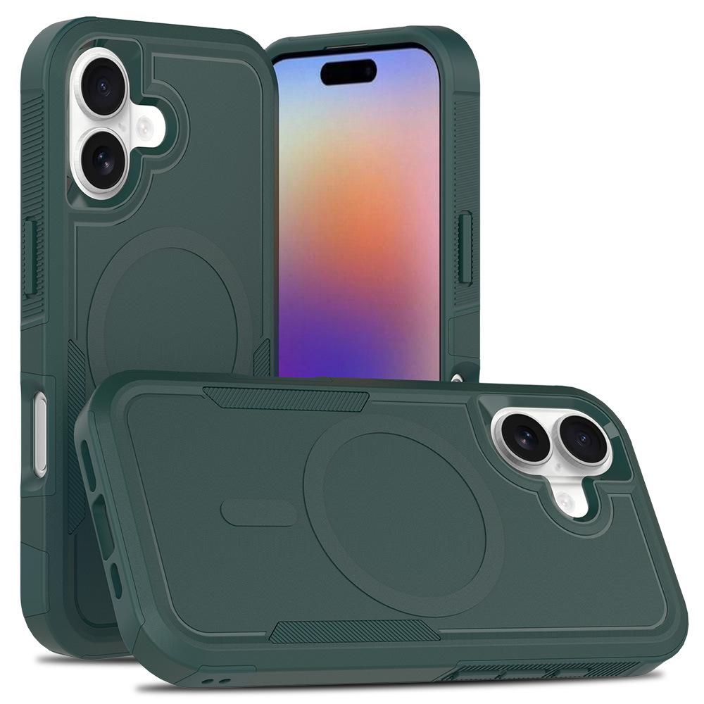 Подходит для 17Air Apple Чехол для мобильного телефона Магнитный Iphone16pro Утолщенный по углам 15pm Противоударный Жесткий чехол для мобильного телефона